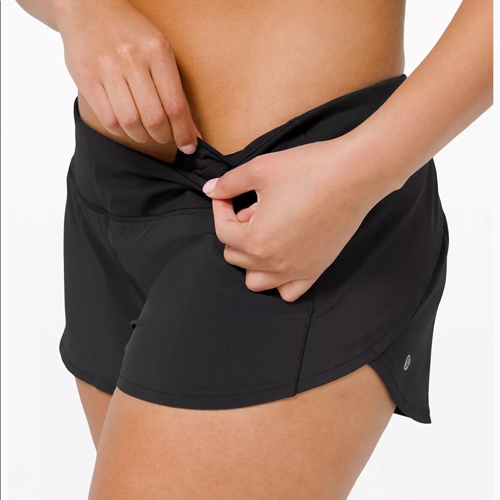 Lululemon Black Speed-Up low rise shorts